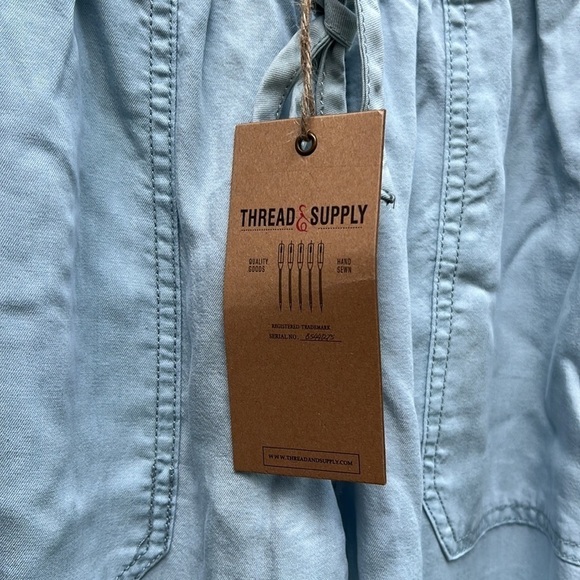 Thread and Supply Lightweight Tencel Chambray Joggers XXS - Picture 8 of 11